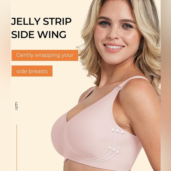 BNIB- Smooth Breathable Seamless Pink Wireless Bra - Picture 2 of 3